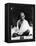 Indian Leader Mohandas Gandhi Sitting Cross Legged at Prayer Meeting-null-Framed Premier Image Canvas