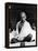 Indian Leader Mohandas Gandhi Sitting Cross Legged at Prayer Meeting-null-Framed Premier Image Canvas