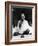 Indian Leader Mohandas Gandhi Sitting Cross Legged at Prayer Meeting-null-Framed Premium Photographic Print