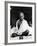 Indian Leader Mohandas Gandhi Sitting Cross Legged at Prayer Meeting-null-Framed Premium Photographic Print