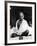 Indian Leader Mohandas Gandhi Sitting Cross Legged at Prayer Meeting-null-Framed Premium Photographic Print