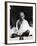 Indian Leader Mohandas Gandhi Sitting Cross Legged at Prayer Meeting-null-Framed Premium Photographic Print