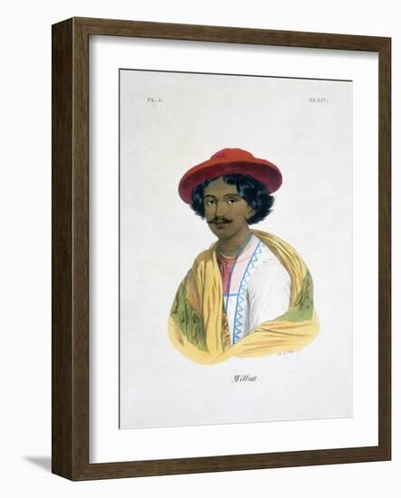 Indian Man, 19th Century-Marlet et Cie-Framed Giclee Print