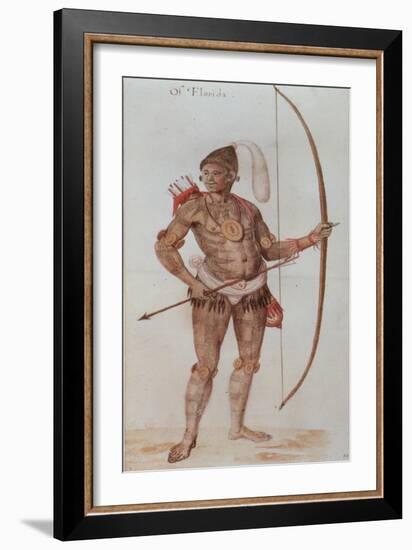 Indian Man of Florida-John White-Framed Giclee Print