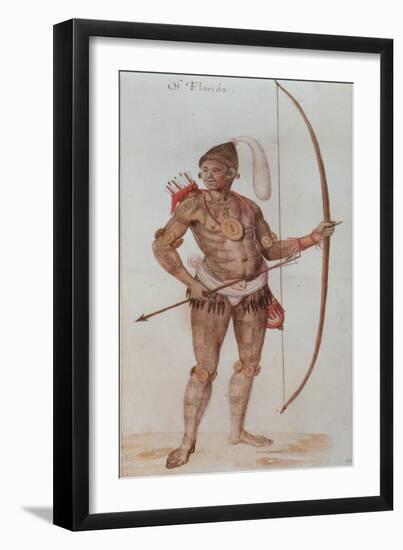 Indian Man of Florida-John White-Framed Giclee Print