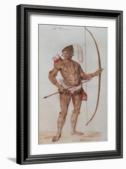 Indian Man of Florida-John White-Framed Giclee Print