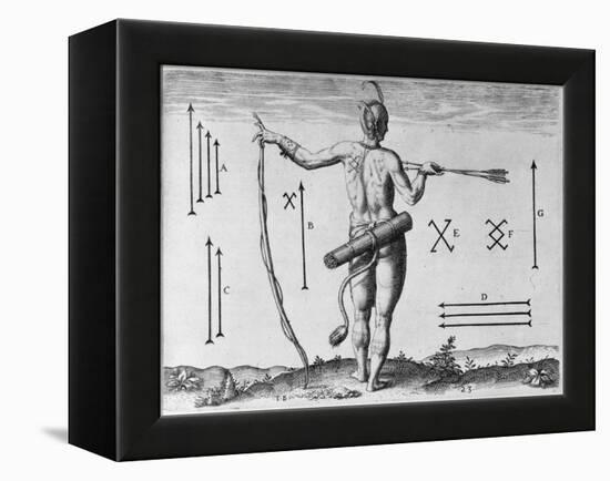 Indian Markings, Engraved by Theodor De Bry (1528-1598)-John White-Framed Premier Image Canvas