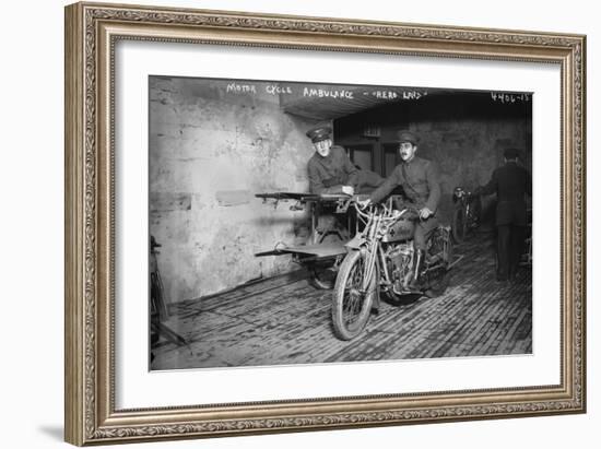 Indian Motor Cycle Ambulance-null-Framed Giclee Print