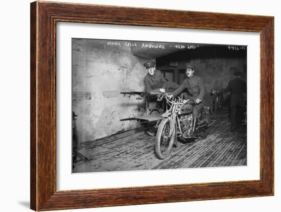 Indian Motor Cycle Ambulance-null-Framed Giclee Print