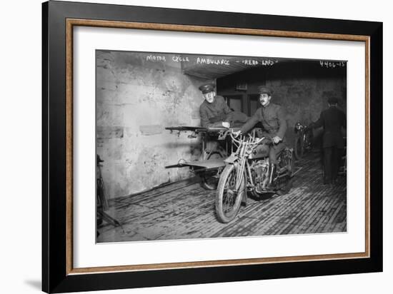 Indian Motor Cycle Ambulance-null-Framed Giclee Print