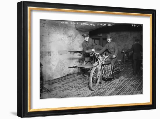 Indian Motor Cycle Ambulance-null-Framed Giclee Print