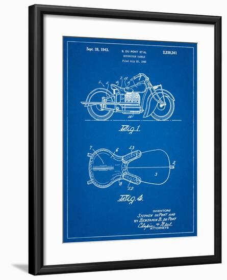 Indian Motorcycle Saddle Patent-Cole Borders-Framed Art Print