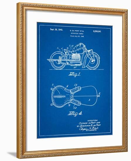 Indian Motorcycle Saddle Patent-Cole Borders-Framed Art Print