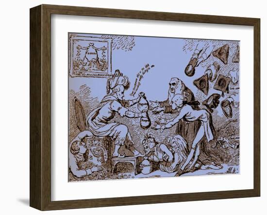 Indian Nabob's Wealth - caricature by Gillray-James Gillray-Framed Giclee Print
