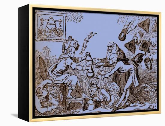 Indian Nabob's Wealth - caricature by Gillray-James Gillray-Framed Premier Image Canvas