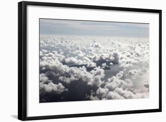 Indian Ocean, Aerial Shot, Approach on the Seychelles-Catharina Lux-Framed Photographic Print