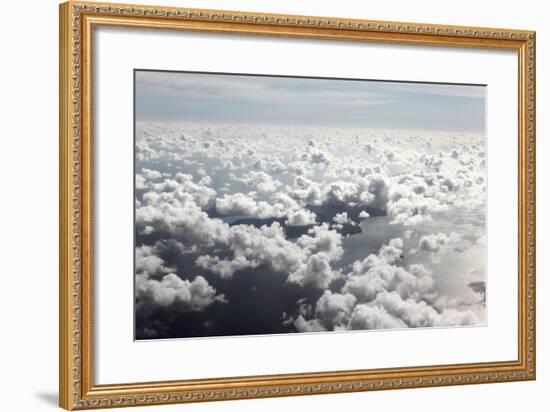 Indian Ocean, Aerial Shot, Approach on the Seychelles-Catharina Lux-Framed Photographic Print