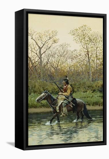 Indian on Horseback, 1905-Henry F. Farny-Framed Premier Image Canvas