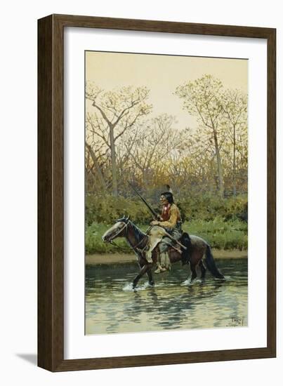 Indian on Horseback, 1905-Henry F. Farny-Framed Giclee Print