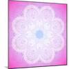 Indian Ornament, Mandala in Pink-art_of_sun-Mounted Art Print