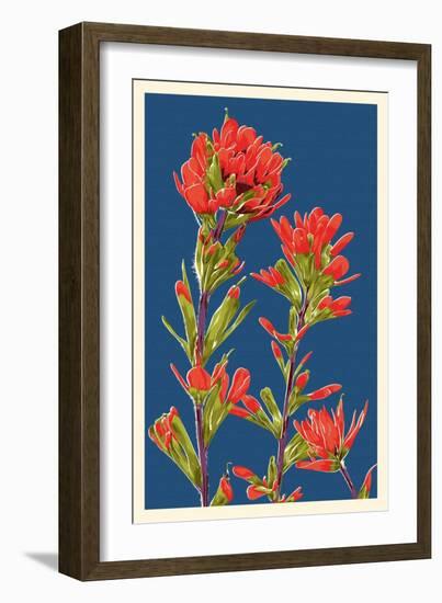 Indian Paintbrush-Lantern Press-Framed Art Print