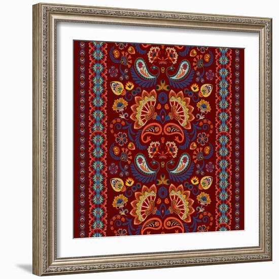 Indian Paisley Pattern-Andriy Lipkan-Framed Art Print