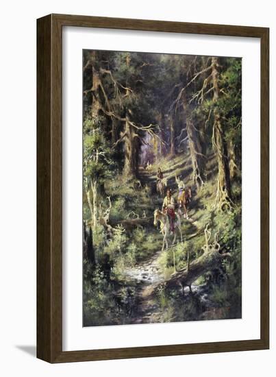 Indian Party-Edgar Samuel Paxson-Framed Giclee Print