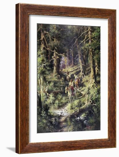 Indian Party-Edgar Samuel Paxson-Framed Giclee Print