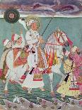 Krishna and the Gopis (Gouache on Paper)-Indian-Giclee Print