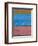 Indian Red and Blue Abstract Study-Emma Moore-Framed Art Print