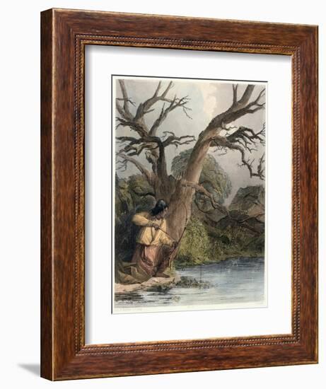 Indian Shooting Fish-Seth Eastman-Framed Giclee Print