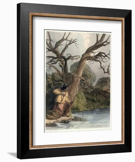 Indian Shooting Fish-Seth Eastman-Framed Giclee Print