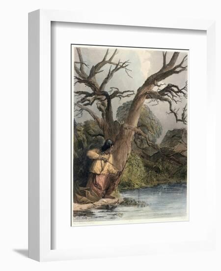 Indian Shooting Fish-Seth Eastman-Framed Giclee Print