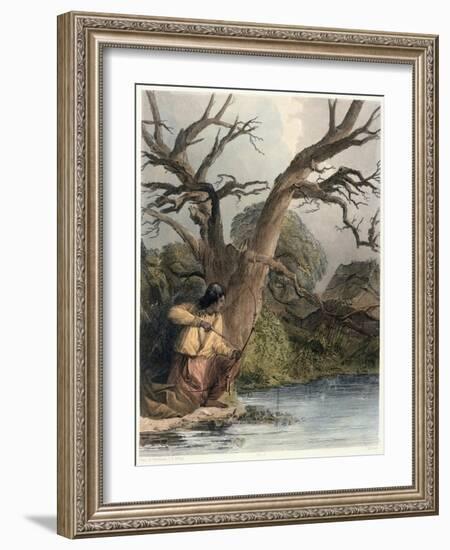 Indian Shooting Fish-Seth Eastman-Framed Giclee Print