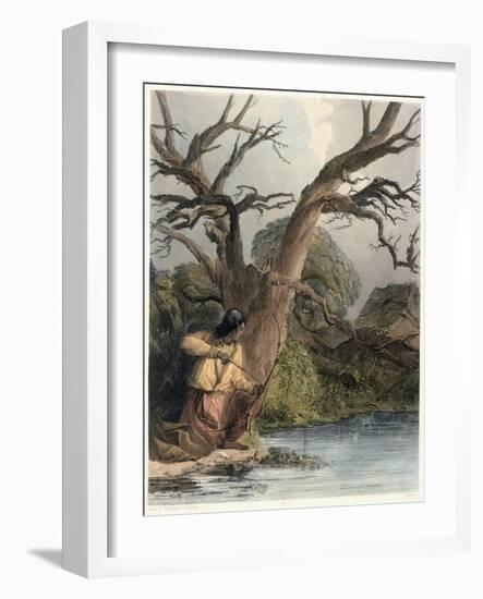 Indian Shooting Fish-Seth Eastman-Framed Giclee Print