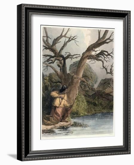 Indian Shooting Fish-Seth Eastman-Framed Giclee Print