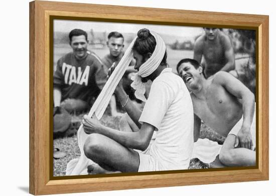 Indian Sikh Athlete, Berlin Olympics, 1936-null-Framed Premier Image Canvas