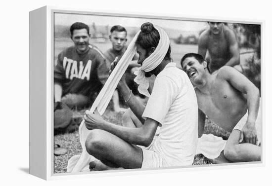 Indian Sikh Athlete, Berlin Olympics, 1936-null-Framed Premier Image Canvas