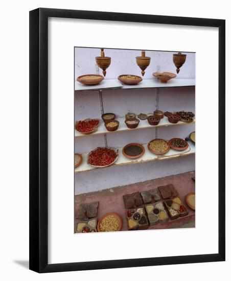 Indian Spices on Display in Mattancherry, Cochin, Kerala State, India-null-Framed Photographic Print