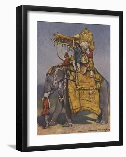 Indian state elephant - 19th century-Mortimer Ludington Menpes-Framed Giclee Print