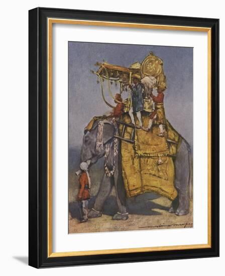 Indian state elephant - 19th century-Mortimer Ludington Menpes-Framed Giclee Print