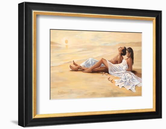 Indian Sunset Beach-Renate Holzner-Framed Art Print