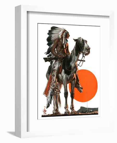 "Indian Sunset,"March 17, 1923-Joseph Christian Leyendecker-Framed Giclee Print