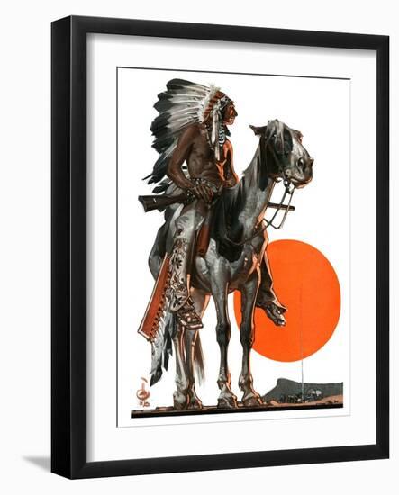 "Indian Sunset,"March 17, 1923-Joseph Christian Leyendecker-Framed Giclee Print