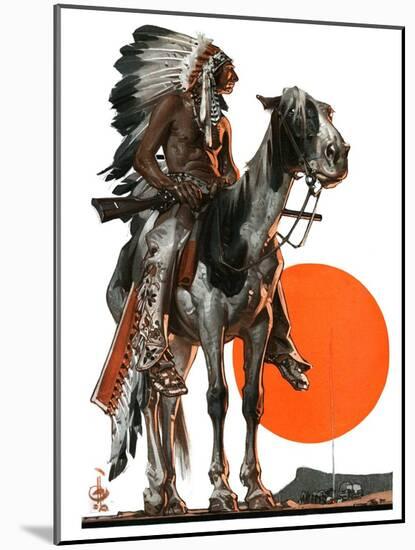 "Indian Sunset,"March 17, 1923-Joseph Christian Leyendecker-Mounted Giclee Print