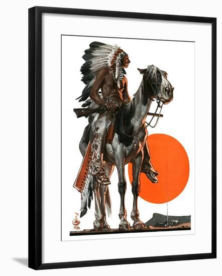 "Indian Sunset,"March 17, 1923-Joseph Christian Leyendecker-Framed Giclee Print