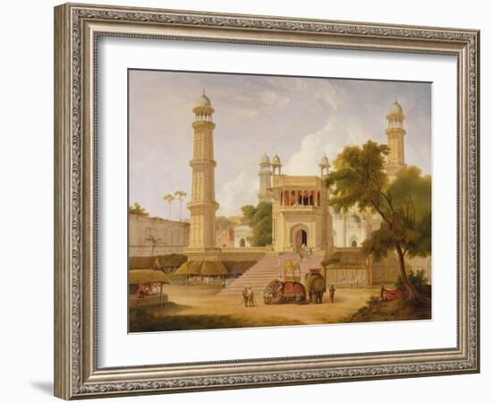 Indian Temple, Said to Be the Mosque of Abo-Ul-Nabi, Muttra, 1827-Thomas Daniell-Framed Giclee Print