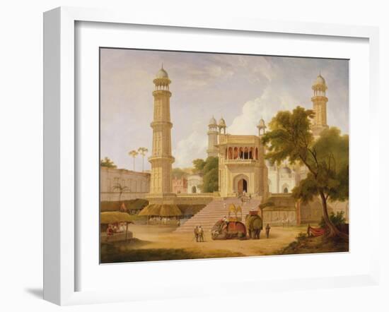 Indian Temple, Said to Be the Mosque of Abo-Ul-Nabi, Muttra, 1827-Thomas Daniell-Framed Giclee Print