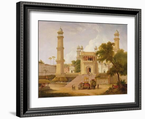 Indian Temple, Said to Be the Mosque of Abo-Ul-Nabi, Muttra, 1827-Thomas Daniell-Framed Giclee Print