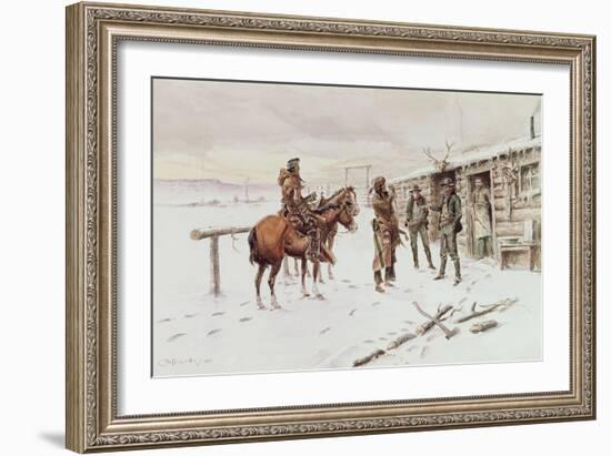 Indian Trading Post-Charles Marion Russell-Framed Giclee Print